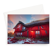 Ladda upp bild till gallerivisning, Gammal svensk bondgård / Old Swedish Farmhouse Greeting Card
