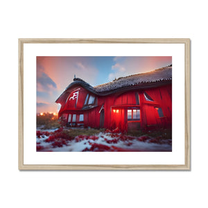 Gammal svensk bondgård / Old Swedish Farmhouse Framed & Mounted Print