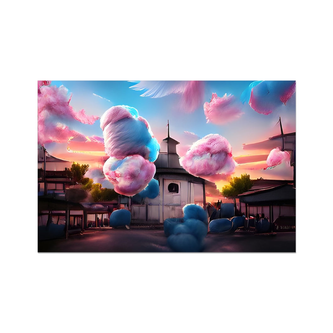 Cotton Candy Church/Österåkerskyrkan Fine Art Print