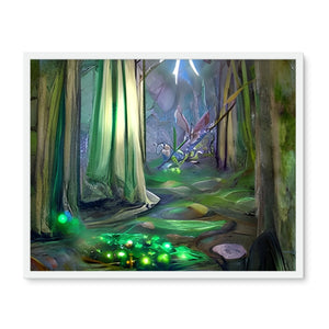 Emerald Green Swedish Forest Framed Photo Tile