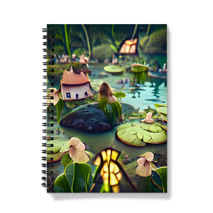 Water Lilly Fairy Village Notebook