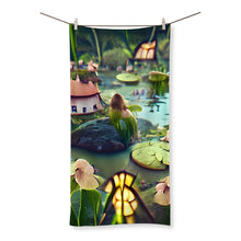 Load image into Gallery viewer, Water Lilly Fairy Village Towel
