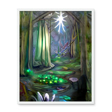 Ladda upp bild till gallerivisning, Emerald Green Swedish Forest Framed Photo Tile
