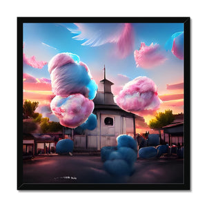 Cotton Candy Church/Österåkerskyrkan Framed Print