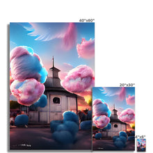 Load image into Gallery viewer, Cotton Candy Church/Österåkerskyrkan Fine Art Print
