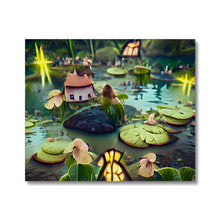 Load image into Gallery viewer, Water Lilly Fairy Village Canvas
