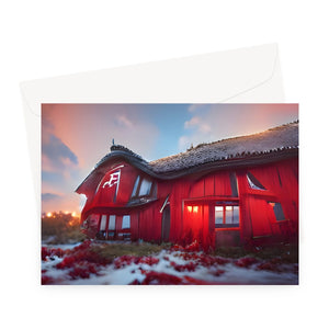 Gammal svensk bondgård / Old Swedish Farmhouse Greeting Card