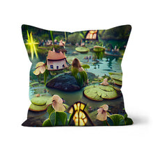 Ladda upp bild till gallerivisning, Water Lilly Fairy Village Cushion
