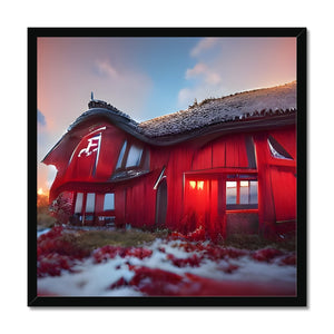 Gammal svensk bondgård / Old Swedish Farmhouse Framed Print