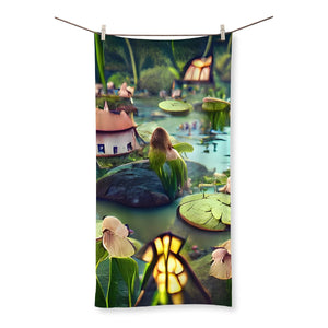 Water Lilly Fairy Village Towel