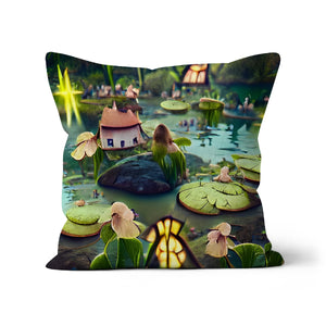 Water Lilly Fairy Village Cushion