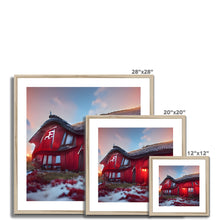 Ladda upp bild till gallerivisning, Gammal svensk bondgård / Old Swedish Farmhouse Framed &amp; Mounted Print
