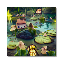 Load image into Gallery viewer, Water Lilly Fairy Village Canvas
