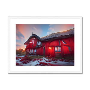 Gammal svensk bondgård / Old Swedish Farmhouse Framed & Mounted Print