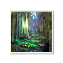 Load image into Gallery viewer, Emerald Green Swedish Forest Framed Photo Tile
