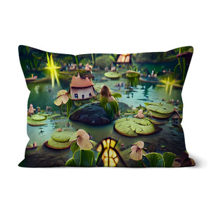 Water Lilly Fairy Village Cushion