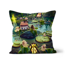 Load image into Gallery viewer, Water Lilly Fairy Village Cushion
