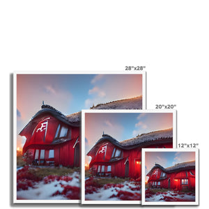 Gammal svensk bondgård / Old Swedish Farmhouse Framed Print