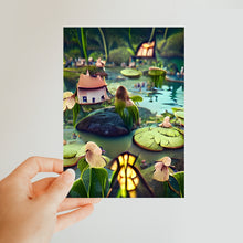 Load image into Gallery viewer, Water Lilly Fairy Village Classic Postcard
